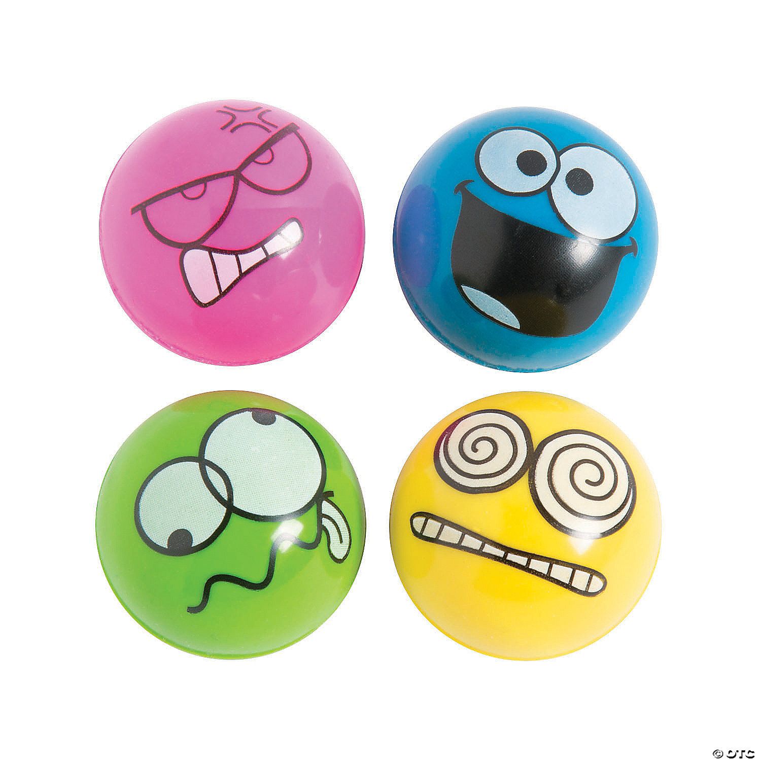 Emoji Bouncing Ball 8 Ct Poly Bag Header - 6 Ct Box