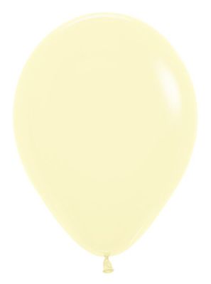 Pastel Matte Yellow 11&quot; Latex - 100 Ct Bag