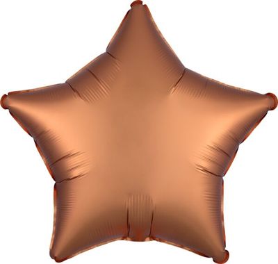Luxe Amber Star - 19&quot; Helium Filled Foil Balloon, Ribbon