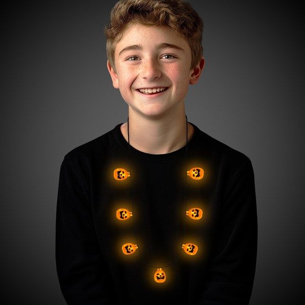 Halloween LED Necklace - Pumpkin