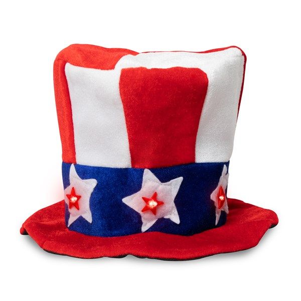 Patriotic Top Hat - LED Stars