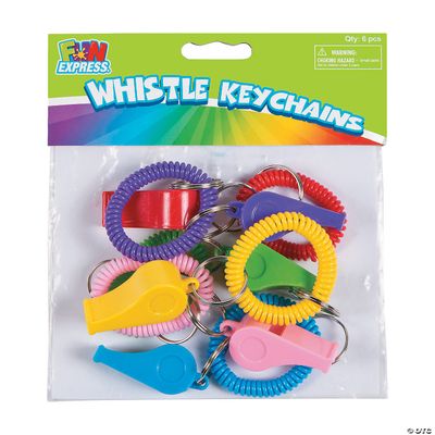 Whistle Keychain 6 Ct Poly Bag Header -  Single