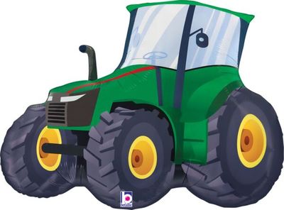 Farm Tractor - 30&quot; Helium Filled Foil Balloon, Ribbon