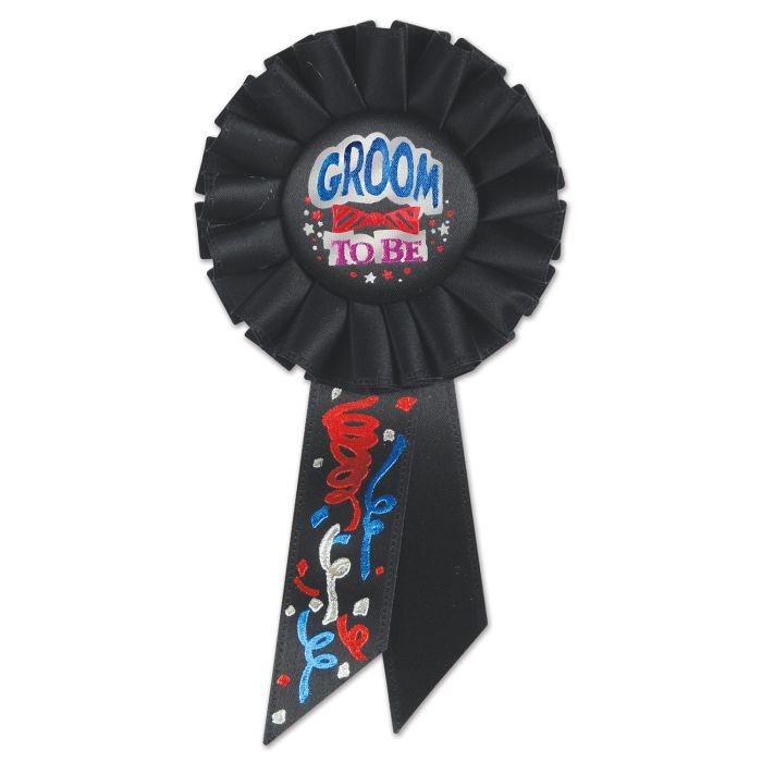 Groom To Be Rosette Button