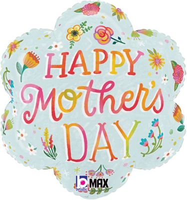 Mother's Day I'd Pick You - 18" Helium Filled Foil Balloon, Ribbon
