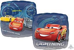 Cars Lightning - 17&quot; Helium Filled Foil Shaped Balloon, Ribbon
