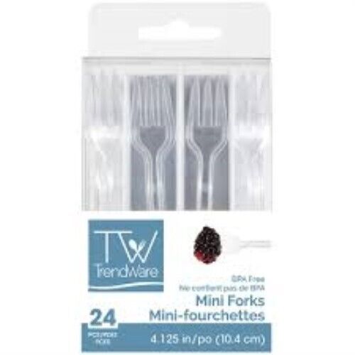 Mini Forks 4&quot; Clear - 25ct