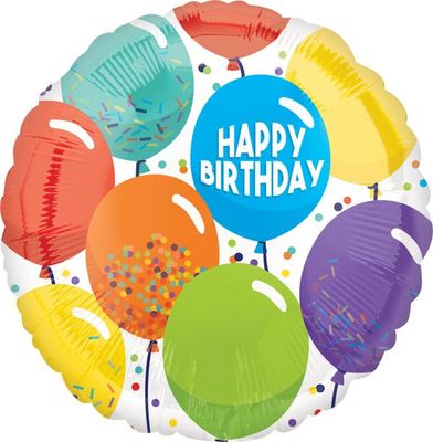 Birthday Celebration - 17&quot; Helium Filled Foil Balloon, Ribbon