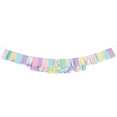 Pastel Tissue Fringe Garland