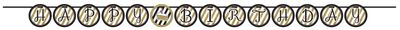 Black &amp; Gold - Circle Ribbon Banner