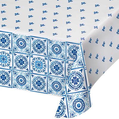 Blue Willow - Paper Tablecover  54&quot;x96&quot;