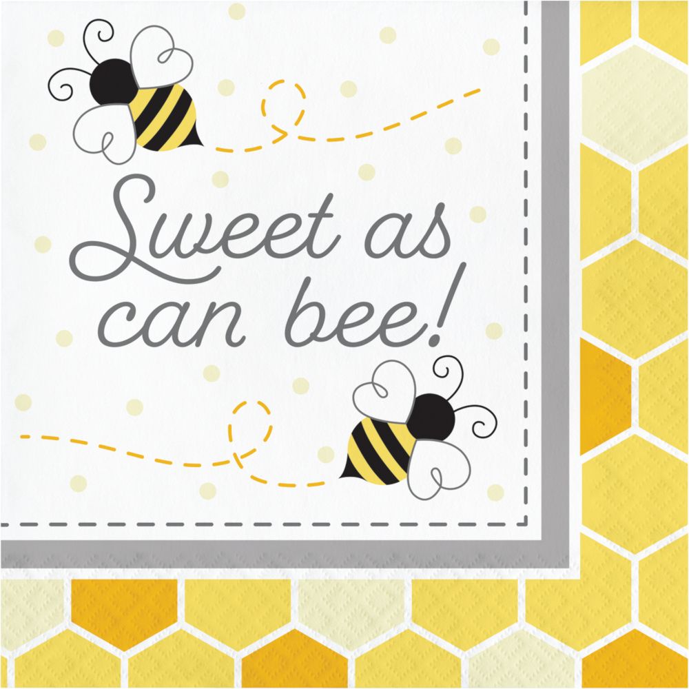 Bumblebee Baby - &quot;Sweet As Can Bee&quot; Luncheon Napkin,  16ct