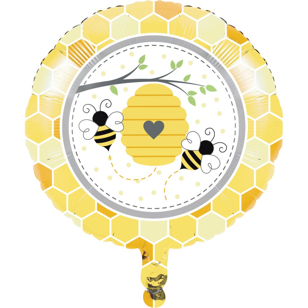 Bumblebee Baby - 18&quot; Helium Filled Foil Balloon, Ribbon