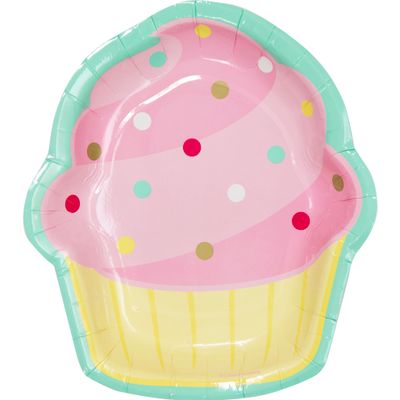 Bakery Sweets - Cupcake Shaped Plate 8ct