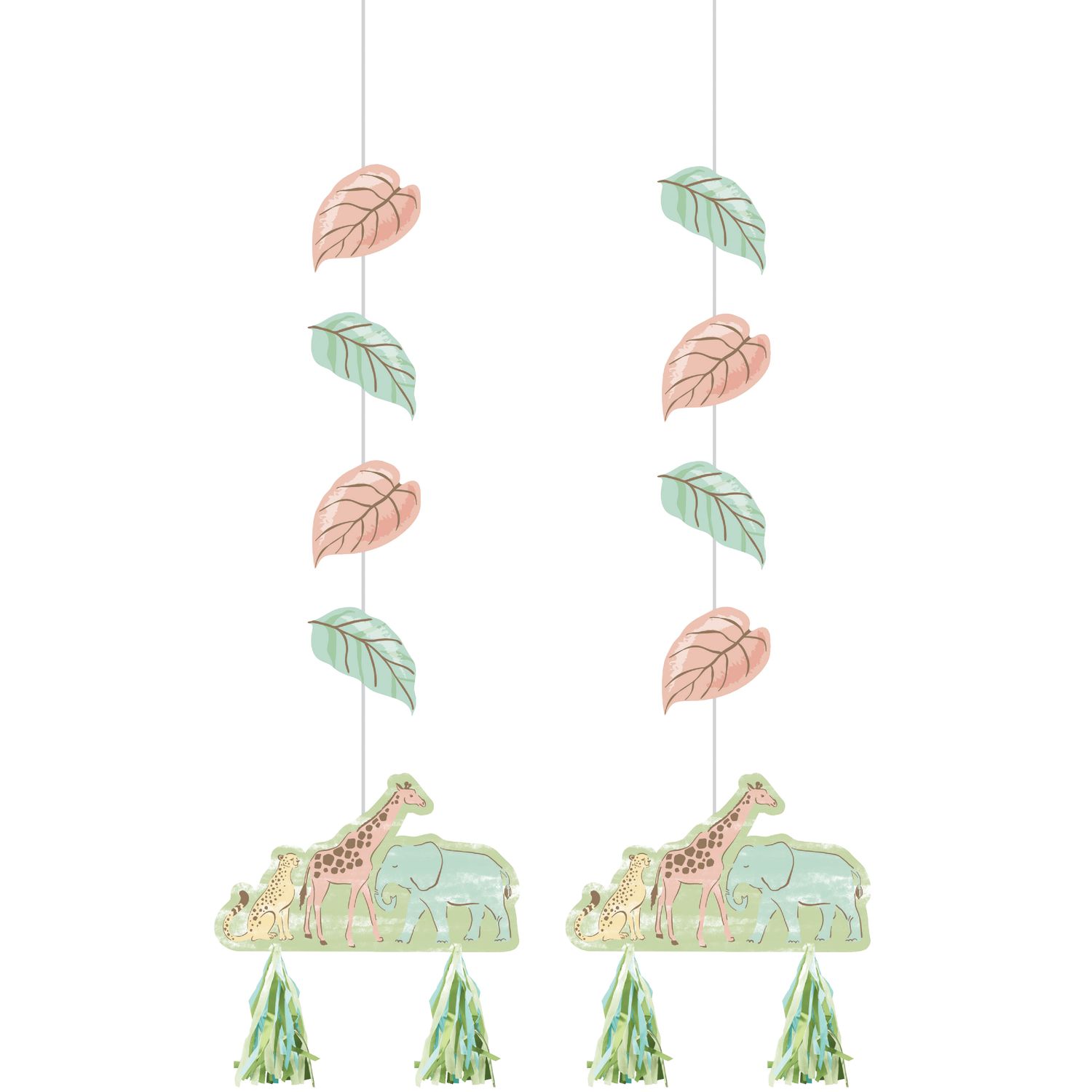 Safari Baby - Hanging Cutouts w/ Tassels 2ct