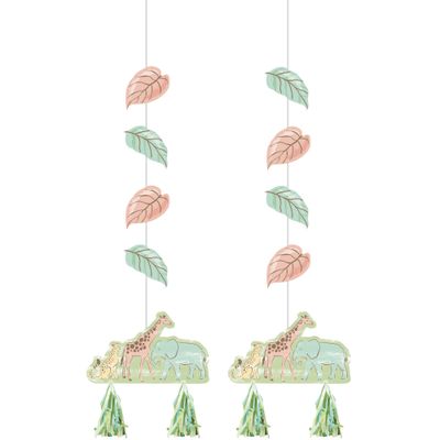 Safari Baby - Hanging Cutouts w/ Tassels 2ct