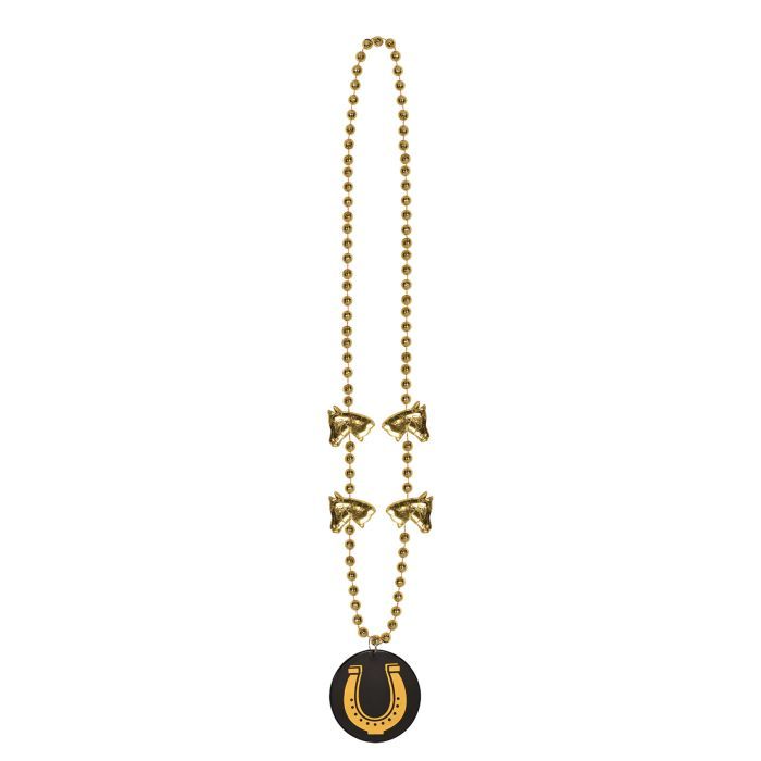 Beads Horseshoe Medallion 36&quot; - 1 Ct