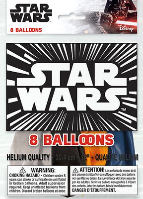 Star Wars Classic - 12&quot; Latex Balloons Flat 8 Ct