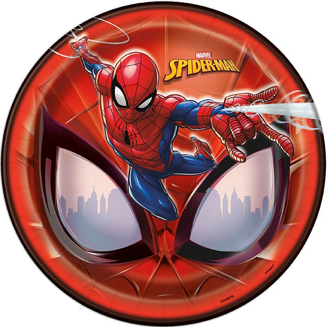 Spider-Man - 9&quot; Luncheon Plate 8 Ct