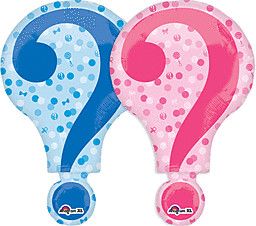 Gender Reveal - 28&quot; Helium Filled Foil Balloon, Ribbon