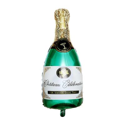 Champagne Bottle - 40&quot; Helium Filled Foil Balloon, Ribbon