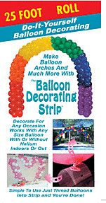 25&#39; Balloon Deco Strip-Clear