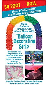 50&#39; Balloon Deco Strip-Clear