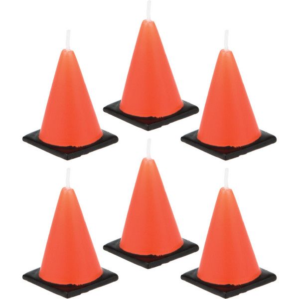 Construction Cone Candle Set 6 Ct
