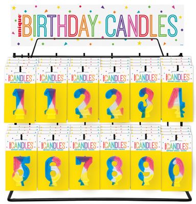 Rainbow Number Candle -