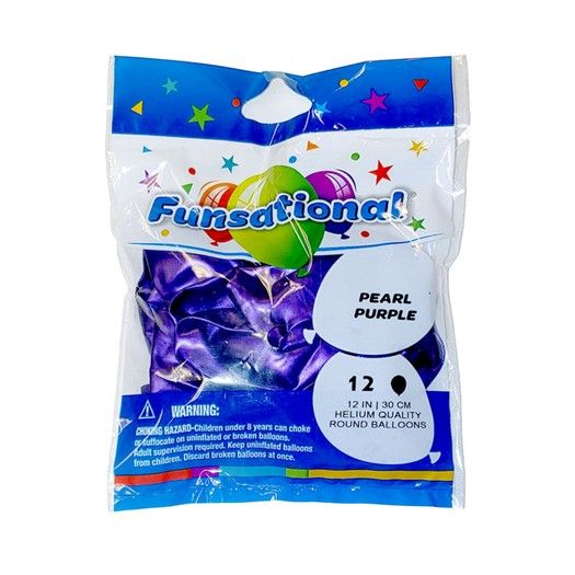 Funsational Pearl Purple 12&quot; - , Count: 12 Ct