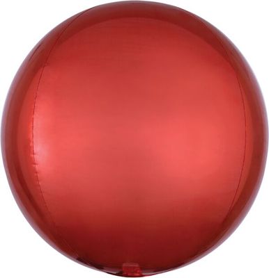 Orange Orbz - 15&quot; Helium Filled Foil Balloon, Ribbon