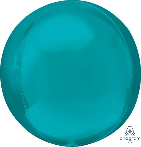 Aqua Orbz - 15&quot; Helium Filled Foil Balloon, Ribbon