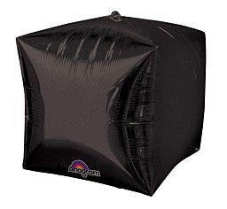 Black Cubez - 15&quot; Helium Filled Foil Balloon, Ribbon