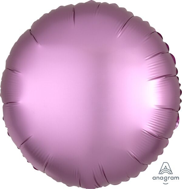 Luxe Flamingo Round - 17&quot; Helium Filled Foil Balloon, Ribbon
