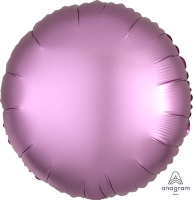 Luxe Flamingo Round - 17&quot; Helium Filled Foil Balloon, Ribbon