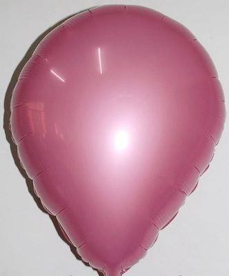 Matte Pink Latex Shape - 18&quot; Helium Filled Foil Balloon, Ribbon