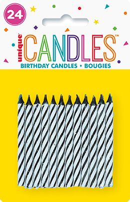 Spiral Candle - Black 24ct