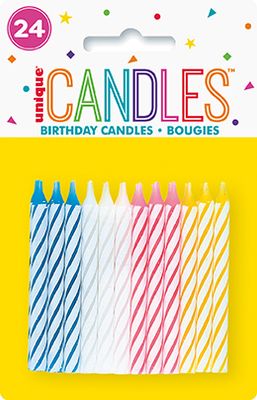 Spiral Candle - Multi-Colored 24ct