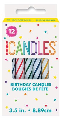 Multi-Colored Candles - 12ct