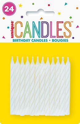 Spiral Candle - White 24ct