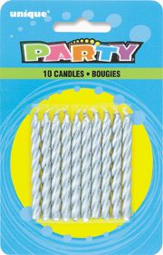 Spiral Candle - Silver 10ct