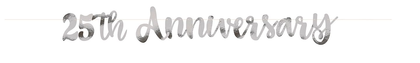 25th Anniversary Silver Script Banner