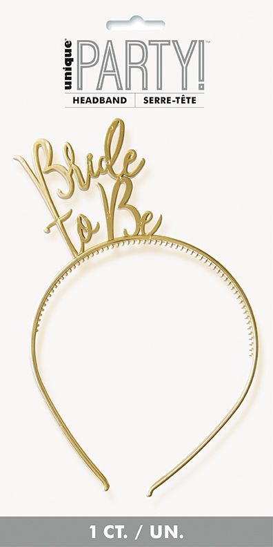 Bride To Be Party Headband Gold