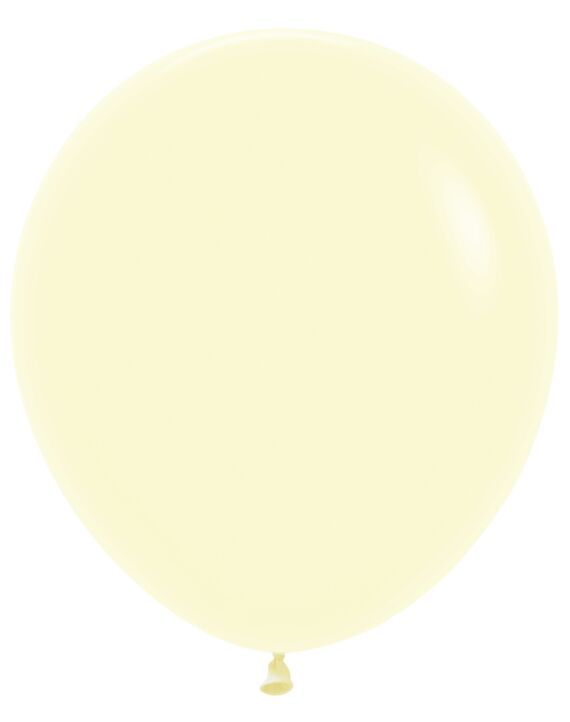 Pastel Matte Yellow 18&quot; Latex Balloon - 25 Ct Bag