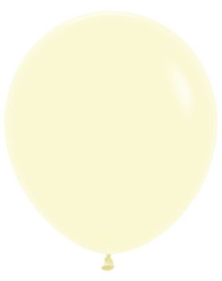 Pastel Matte Yellow 18&quot; Latex Balloon - 25 Ct Bag