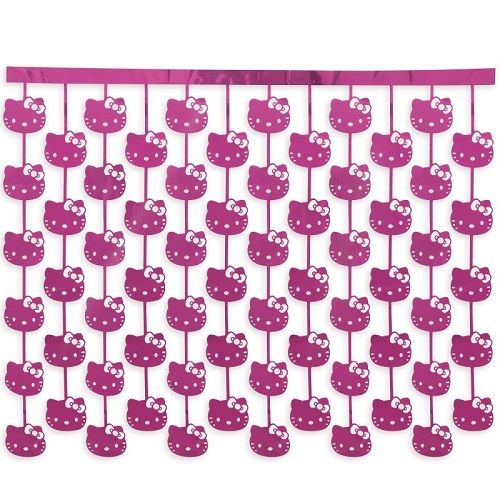 Hello Kitty and Friends Diecut Faces Pink Foil Fringe Photo Backdrop