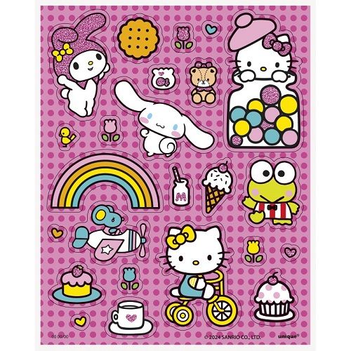 Hello Kitty and Friends Glittery Sticker Sheets  4ct