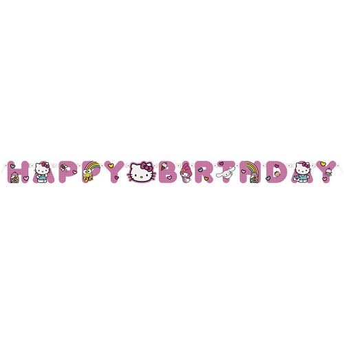 Hello Kitty and Friends &quot;Happy Birthday&quot; Jointed Banner  6.25 ft