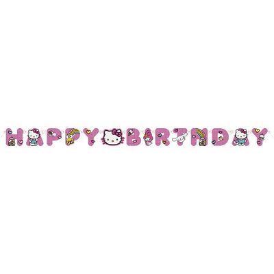 Hello Kitty and Friends &quot;Happy Birthday&quot; Jointed Banner  6.25 ft