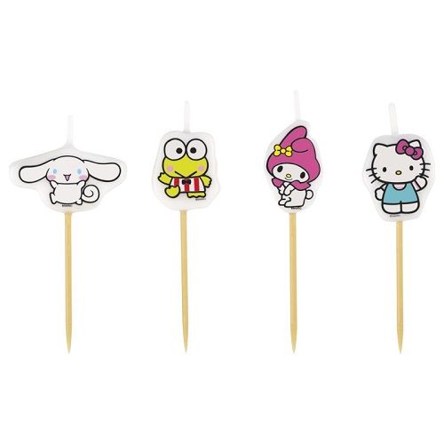 Hello Kitty &amp; Friends Pick Candles  4ct